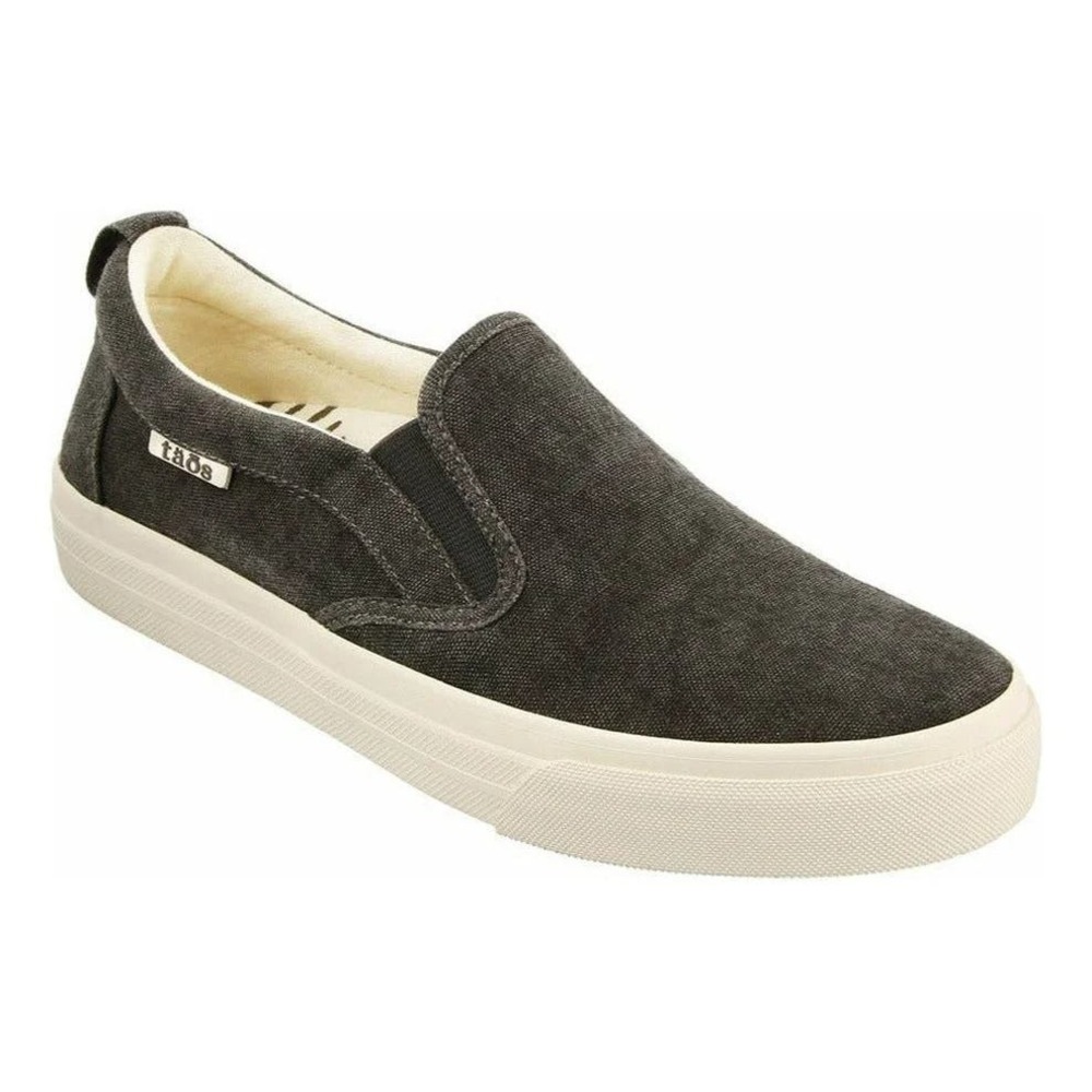 Taos Footwear Women's Canvas Slip On Comfort Casual Sneaker Shoes Gray Size 7